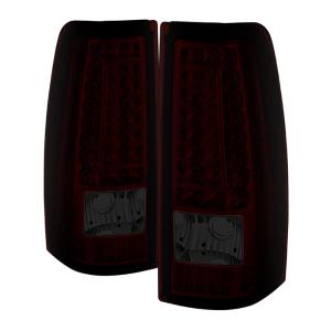 Chevy Silverado 1500/2500/3500 99-02, GMC Sierra 1500/2500/3500 99-03 Xtune Version 2 LED Tail Lights - Red Smoke