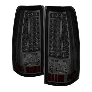 Chevy Silverado 1500/2500/3500 99-02, GMC Sierra 1500/2500/3500 99-03 Xtune Version 2 LED Tail Lights - Smoke