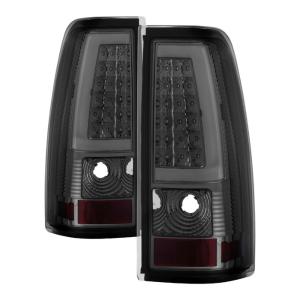 Chevy Silverado 1500/2500/3500 99-02, GMC Sierra 1500/2500/3500 99-03 Xtune Version 3 Tail Lights - Light Bar LED - Smoke