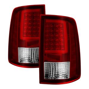 Dodge Ram 1500 09-16 / Ram 2500/3500 10-16 Xtune Light Bar LED Tail Lights - Incandescent Model only ( Not Compatible With LED Model ) - Red Clear