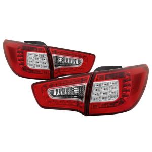 Kia Sportage 11-16 Xtune LED Tail Lights - Red Clear