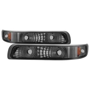 Chevy Silverado 99-02, Chevy Tahoe 00-06, Chevy Suburban 00-06 Xtune Amber Reflector Bumper Lights - Smoke