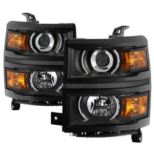 Chevy Silverado 1500 2014-2015 Halogen (Fit 2014 new body style models only; Does not fit HD models) Xtune OEM Projector Headlights - Black