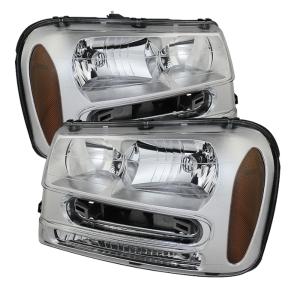 Chevy Trailblazer 02-09 Xtune Crystal Headlights - Chrome