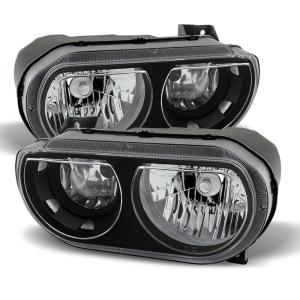 Dodge Challenger 08-13  Halogen Only (does not fit HID model) Xtune Headlights Black