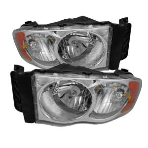 Dodge Ram 1500 02-05 / Dodge Ram 2500/3500 03-05 Xtune Amber Crystal Headlights - Chrome