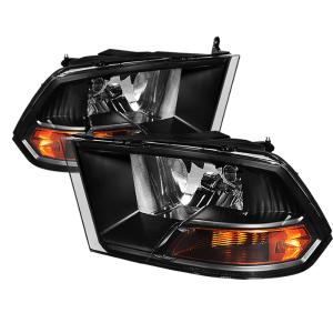 Dodge Ram 1500 09-12  ( Non Quad Headlights ) Xtune Crystal Headlights - Black