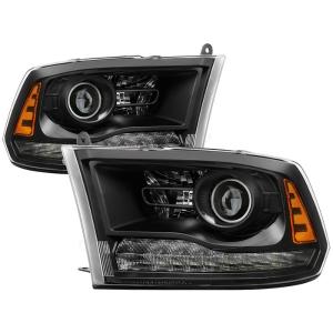 Dodge Ram 2013-2017 Halogen Models ( Only Fit Models with factory projector LED style) Xtune Projector Headlights - Black