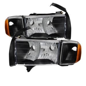 Dodge Ram Sport Model Only 1999-2002 Xtune OEM headlights Black