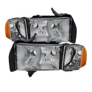 Dodge Ram Sport Model Only 1999-2002 Xtune OEM headlights Chrome