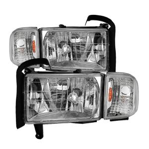 Dodge Ram 1500 94-01  ( 99-01  Does not Fit Sport Package Models ) / Ram 2500 3500 94-02 Xtune Headlights with Corner Lamps - OEM