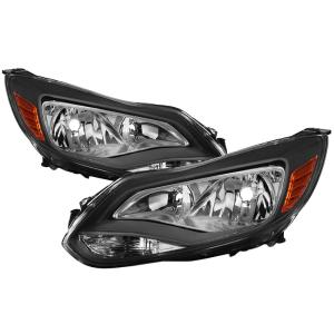 Ford Focus 2012-2014 Halogen Only ( Does not Fit HID models ) Xtune OEM Style Headlights - Black