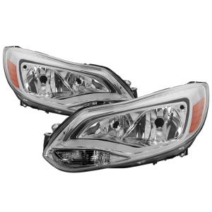 Ford Focus 2012-2014 Halogen Only ( Does not Fit HID models ) Xtune OEM Style Headlights - Chrome