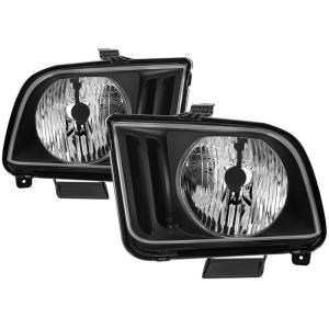 Ford Mustang 05-09  Halogen (Does not Fit Models With Factory HID Xenon & Shelby GT500/GT500KR Models ) Xtune OEM Style Headlights - Black