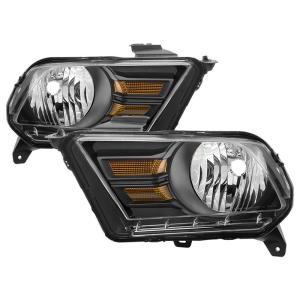 Ford Mustang 2010-2014 Halogen (Does not Fit Models With Factory HID Xenon & Shelby GT500 Models ) Xtune OEM Style Headlights - Black