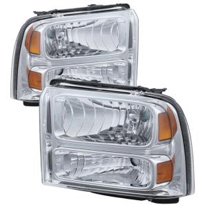 Ford F250 Super Duty 05-07, Ford F350 Super Duty 05-07 Xtune Crystal Headlights - Chrome