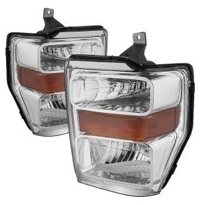 Ford F250 Super Duty 08-10, Ford F350 Super Duty 08-10 Xtune OEM Headlights - Chrome