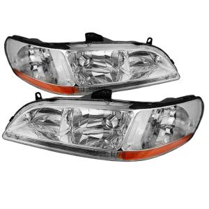 Honda Accord 98-02 Xtune Amber Crystal Headlights - Chrome