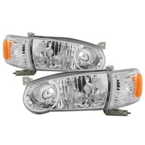 Toyota Corolla 01-02 Xtune OE Style Headlights w/Amber Corner Lights - Chrome