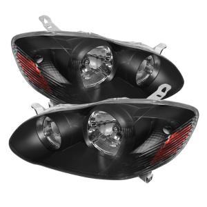 Toyota Corolla 03-06 Xtune Crystal Headlights - Black