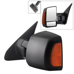 Toyota Tundra 07-14 Xtune Power Heated Amber LED Signal Telescoping Mirror - Left