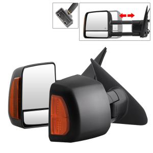 Toyota Tundra 07-14 Xtune Power Heated Amber LED Signal Telescoping Mirrors - SET