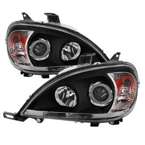 Mercedes Benz W163 M-Class 98-05 Xtune Amber Projector Headlights - Black