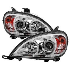 Mercedes Benz W163 M-Class 98-05 Xtune Amber Projector Headlights - Chrome