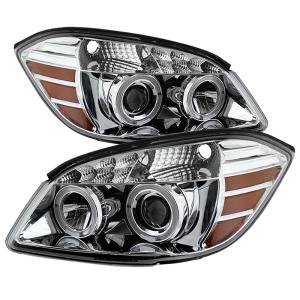 Chevy Cobalt 05-10, Pontiac G5 07-09 Xtune Halo Projector Headlights - Chrome