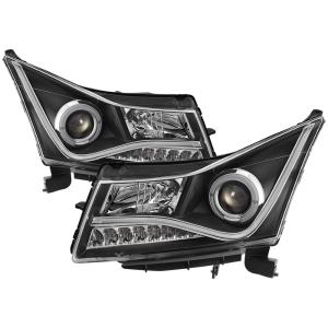 Chevy Cruze 11-14 Xtune Projector Headlights Light Bar DRL - Black