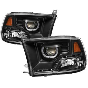 Dodge Ram 2009-2014 Xtune Halo LED Projector Headlights - Black