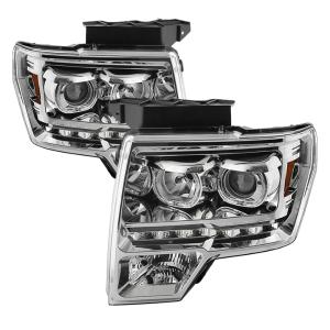 Ford F150 09-14 Halogen Model Only ( Not Compatible With Xenon/HID Model ) Xtune Projector Headlights - Projector Headlights - LED Halo - Chrome