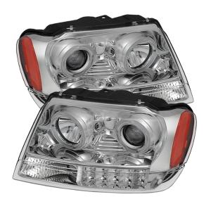 Jeep Grand Cherokee 99-04 Xtune Projector Headlights - LED Halo- Chrome