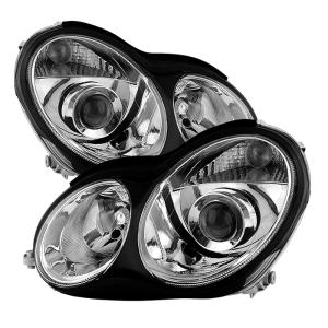 Mercedes W203 C class Sedan 2001-2005 ( Does Not Fit Coupe and HID models ) Xtune Projector Headlights -Chrome