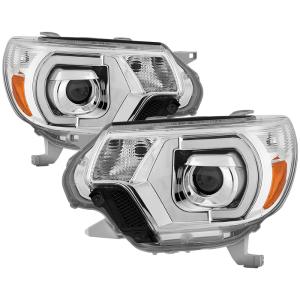 Toyota Tacoma 12-15 Xtune Projector Headlights - Light Bar DRL - Chrome