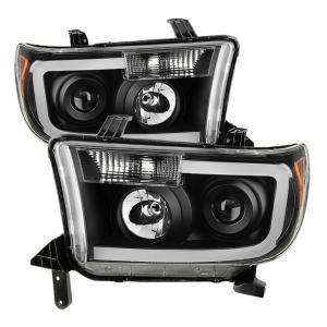 Toyota Tundra 07-13, Toyota Sequoia 08-13 Xtune LED Light Bar Projector Headlights - Black