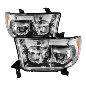 Toyota Tundra 07-13, Toyota Sequoia 08-13 Xtune Projector Headlights - Eliminates AFS function - LED Halo - Chrome