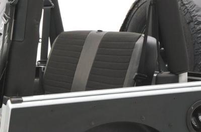 Smittybilt XRC Rear Seat Cover - Black/Black 