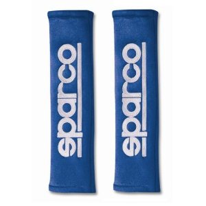 Sparco Racing Belt Pad - Alcantara 2 Inch (Blue)