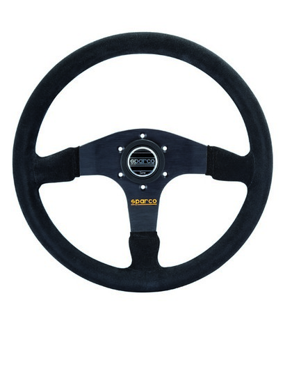 Sparco 375 Steering Wheel - Suede (Black)