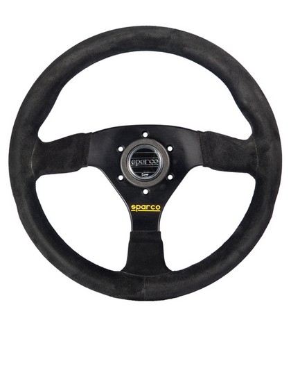 Sparco 383 Steering Wheel - Suede (Black)