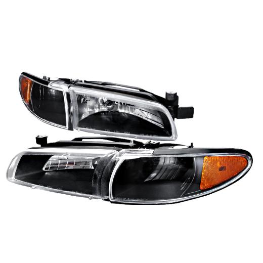 Spec D Crystal Euro Headlights (Black)