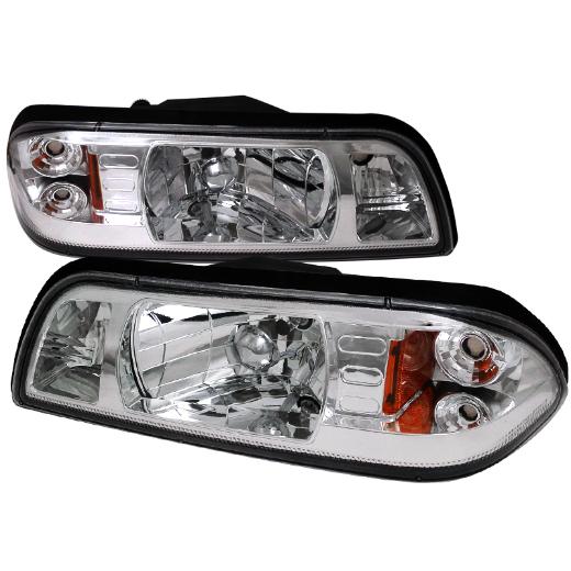 Spec D Crystal Euro One-Piece Headlight (Chrome)