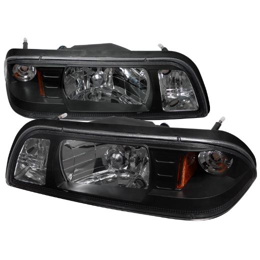 Spec D Crystal Euro One-Piece Headlight (Black)