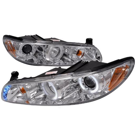 Spec D LED Halo Projector Headlights (Chrome)