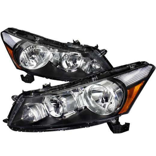 Spec D Headlights - Euro, Black Color