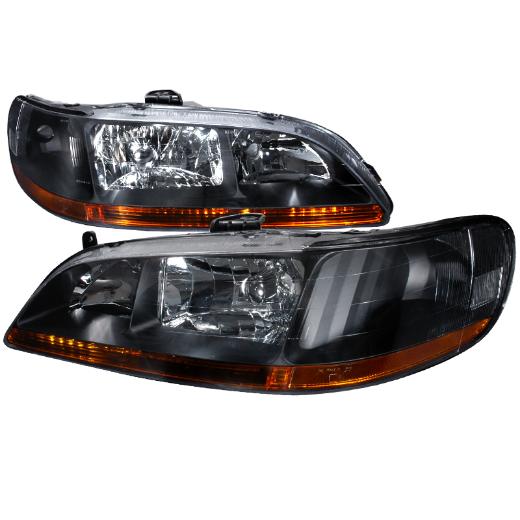 Spec D Headlights - Jdm, Black Color