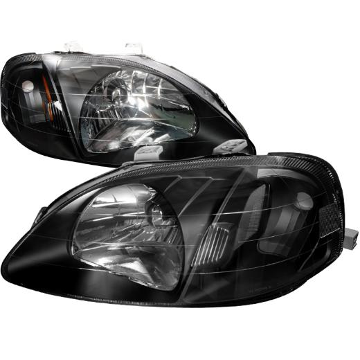 Spec D Crystal Euro Headlights (Black)