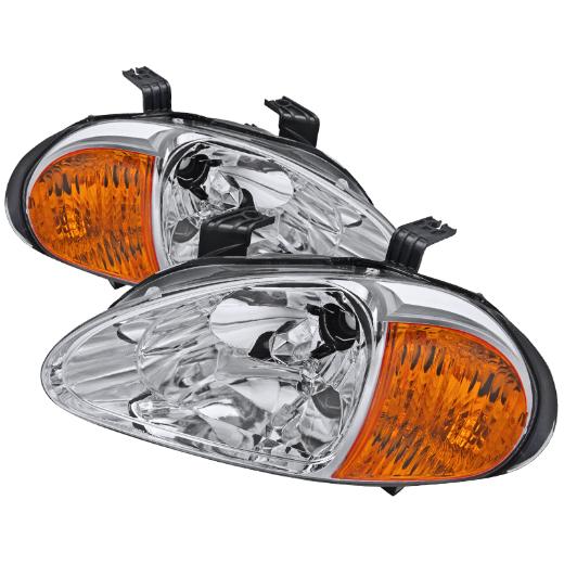 Spec D Headlights - Euro, Chrome Color