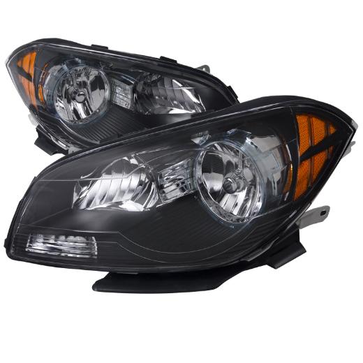 Spec D Headlights - Euro, Black Color